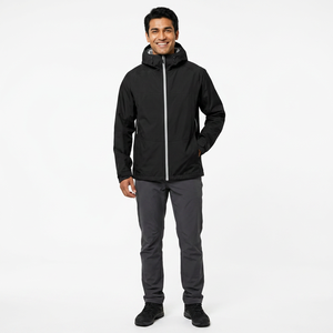 Outdoor Rain Jacket For Men With Packable Design, Adjustable Hood And Durable Finish Perfect Fit For Travel Men's Jackets Needs - Product Image 1
