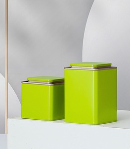 Boîte en métal carrée en grains <span class=keywords><strong>de</strong></span> café en gros accepter logo personnalisé pour l'emballage du thé - Product Image 5