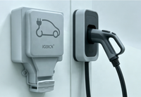 Prise de charge pour véhicule électrique industrielle IGERCN, IP66, en cuivre, 1 gang, 250V/16A, prise française, extérieur, IGW1-FR