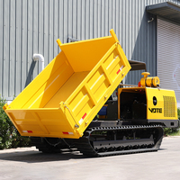 VOTE NEW Mini Dumper sur chenilles 2 tonnes 3 tonnes, moteur diesel, agricole, hydraulique, prix des camions à benne basculante
