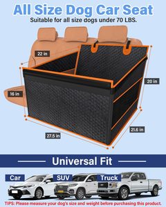 Kursi Booster Mobil untuk Hewan Peliharaan dengan Desain Bernapas, Sabuk Pengaman, Tahan Air & Ramah Lingkungan, Hammock untuk Perjalanan Anjing dan Kucing - Product Image 2