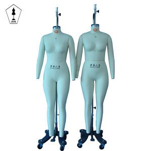 Maniquí de Moda JASMINE de Fibra de Vidrio, Talla Estadounidense 10, Ajustable, de Medio Cuerpo, Estilo Europeo Original, para Sastre, en Venta - Product Image 1