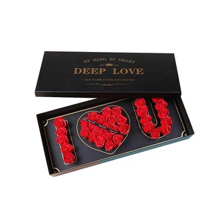Wholesale custom design real touch artificial flower mom gift box decoration with personal logo