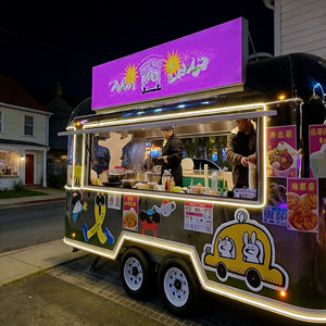 Carrito de Comida Resistente con Rotación de 360 Grados °   Ruedas Giratorias de Gran Capacidad de Carga para Negocios Comerciales de Comida Caliente en la Calle Urbana - Product Image 4