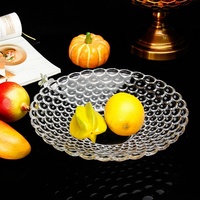Plateau à fruits rond en acrylique créatif, modèle BY-8100, pour utilisation dans les bars KTV, les hôtels - Plateau transparent pour en-cas et fruits secs