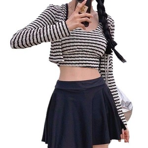 Traje de baño de tres piezas para mujer, bikini dividido, estilo coreano, de alta cobertura y efecto adelgazante - Product Image 2