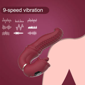 9 स्पीड सॉफ्ट टच एलईडी डिस्प्ले मल्टी पॉइंट उत्तेजना ऑक्टोपस जीभ स्विंग वाइब्रेटर - Product Image 2