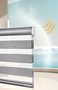 Stores zébrés modernes pour le salon Portes coulissantes et grandes fenêtres Filtre de lumière personnalisé avec bandes transparentes et opaques - Product Image 6