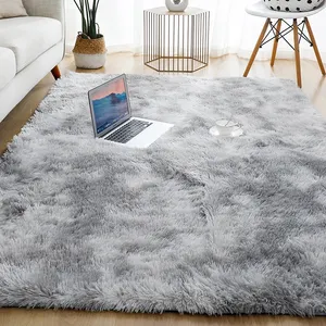 Venta al por mayor de alfombras mullidas de piel sintética para sala de estar, Alfombras Tapete Para Piso, alfombras