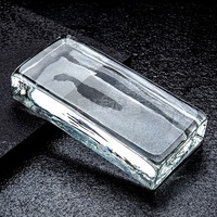 Batu Bata Kaca Kristal Bertekstur Buatan Tangan Premium untuk Dekorasi Interior Ruang Tamu dan Bar Kelas Atas