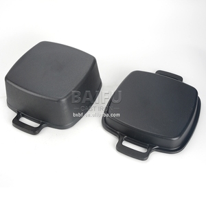 Pré-assaisonné <span class=keywords><strong>ou</strong></span> émaillé avec couvercle utilisé comme poêle à frire 2 <span class=keywords><strong>en</strong></span> 1 cuisinière combinée four double néerlandais carré <span class=keywords><strong>en</strong></span> <span class=keywords><strong>fonte</strong></span> - Product Image 5