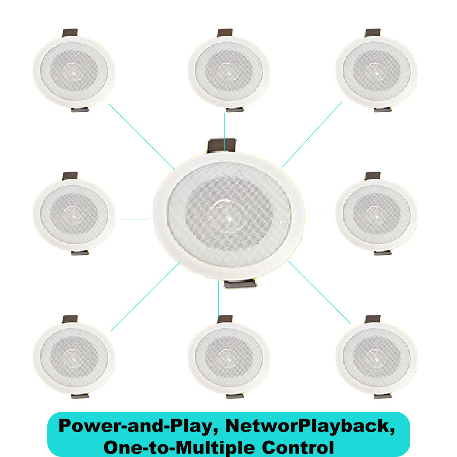 Customizable 5-10W Wired Ceiling Speakers with Multi-Room Linkage, Bluetooth Compatible for Home, Hotel & Apartment · image 2