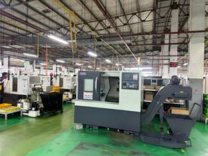 C軸ライブツーリングとコレットチャック<span class=keywords><strong>CNC</strong></span>旋盤ミニ自動フィードメタルFANUCコントロール<span class=keywords><strong>CNC</strong></span>旋盤を備えた傾斜ベッド - Product Image 5