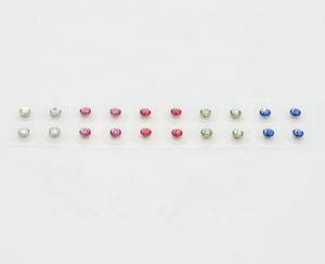 الملونة قوس قزح عقد قصير محلى بالكريستال حجر الوخز بالإبر <span class=keywords><strong>Auriculotherapy</strong></span> الأذن بذور - Product Image 3