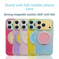 Adhésif magnétique TPU à dégradé de couleurs avancé pour coque de téléphone 17 Pro Max avec protection à 360°