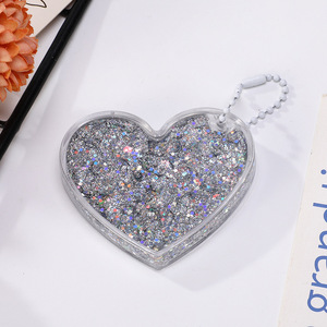<span class=keywords><strong>Porte</strong></span>-clés Cœur Gonflable en PVC avec Paillettes Brillantes, Décoration de Sac, Pendentif Cœur en Plastique Souple - Product Image 6