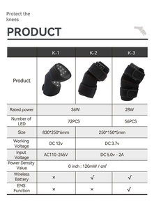 660nm 850nm Luz Infravermelha Almofadas de Aquecimento Ombro Joelho Brace Alívio Da Dor Luz Vermelha Massagem Do Joelho Terapia - Product Image 6