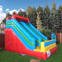 Kaluen-Glissière gonflable extérieure colorée de 3m x 5m, château plein d'entrain, toboggan sautant pour enfants, grand toboggan sec gonflable à vendre