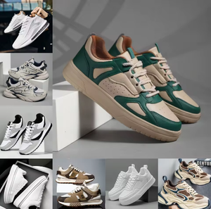 Zapatos Casuales Unisex, Parte Superior de PU de Color Mixto, Entresuela Transpirable de EVA, Suela de Goma, Zapatillas de Ocio para Todas las Temporadas - Product Image 1