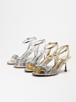 4302-2 Sandales à talons hauts à bout ouvert pour femme, élégantes, avec strass étincelants, nouveau design, mode été