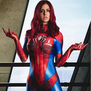 Costume de cosplay <span class=keywords><strong>sexy</strong></span> pour femme, super-héros d'Halloween, combinaison en spandex, combinaison extensible avec barboteuse en similicuir - Product Image 2