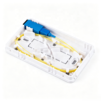 Boîtier de terminaison FTTH à fibre optique 1/2 port, montage mural ou sur bureau, adaptateur SC LC, boîte de raccordement intérieure pour terminaison réseau domestique et télécom