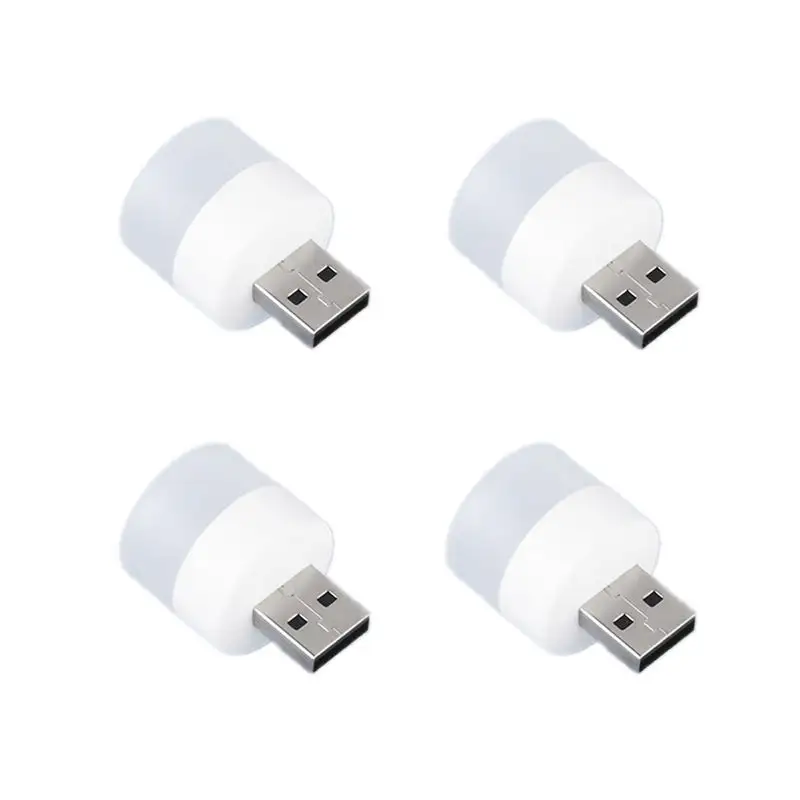 2023 Mini Plug in USB LED Lamp Mobile Power Charging Portable Car Bulb Ambient Light USB Plug LED Light Plug in Night Light