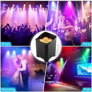 Không thấm nước uplight Pin DJ Disco rửa không dây DMX Wifi đám cưới IP65 giai đoạn dẫn mệnh Ánh sáng 4x10W rgbwa + UV thông minh BAT - Product Image 4