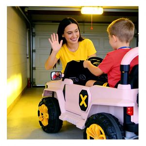 Voiture électrique pour enfants, jouet à conduire, double moteur 390, batterie 12V7Ah, panneau d'application, USB, musique, faisceau lumineux, plastique résistant aux chocs, 2 à 4 ans - Product Image 6