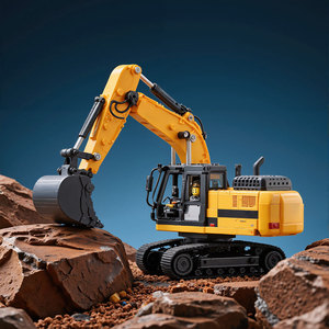 Excavator Toy <b>Model</b> Plastic Construction Vehicle For Kids Age 5 To 7 Years Unisex Educational <b>Building</b> Toy - Product Image 4