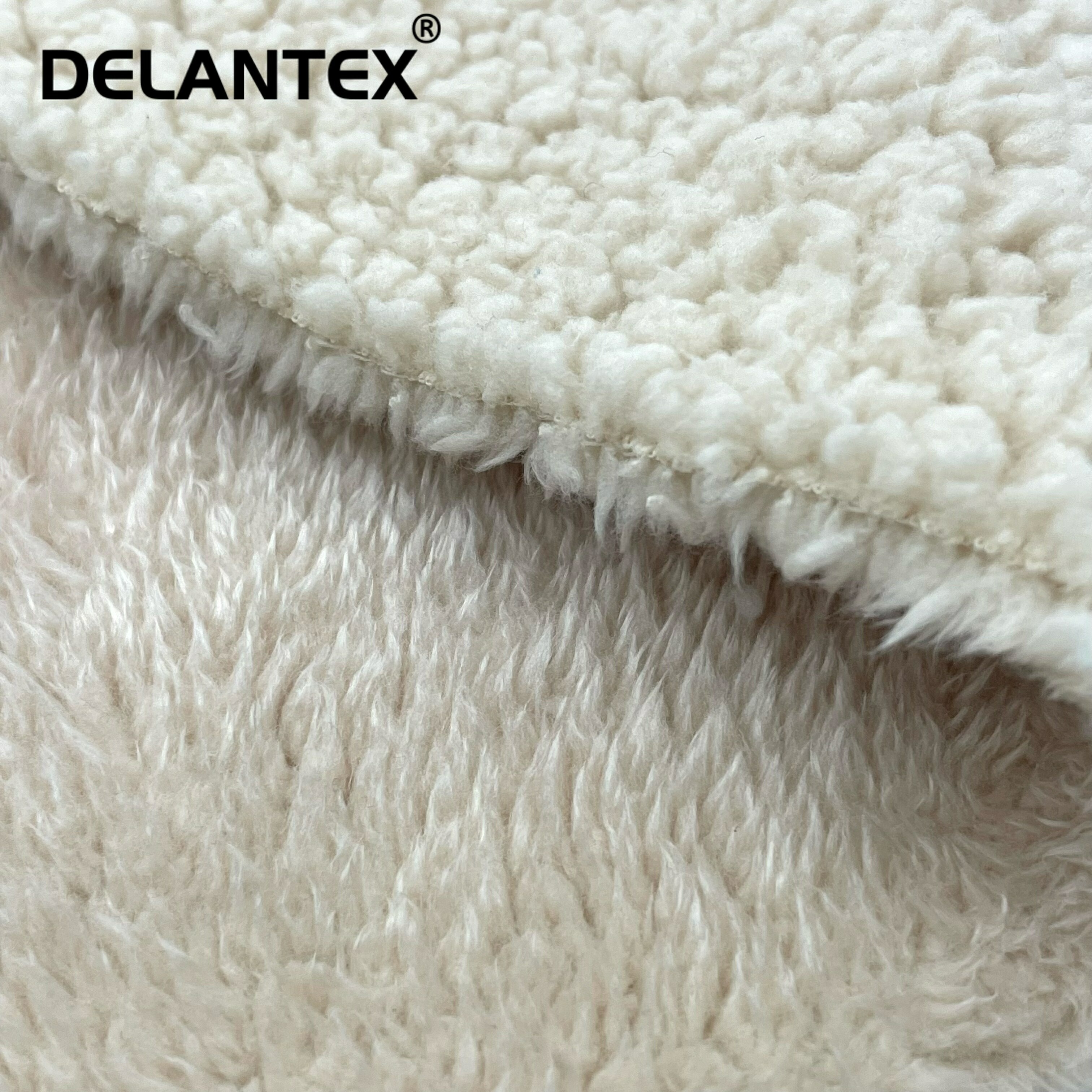 Delantex Shaoxing текстиль напрямую Фабричный полиэстер Tela Sherpa флисовая ткань из искусственного меха