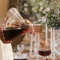 Carafe à vin rouge, whisky, vodka, tequila en cristal de luxe de 1000 ml, forme de verre à boire, fabrication d'usine de mode 2024, usage domestique