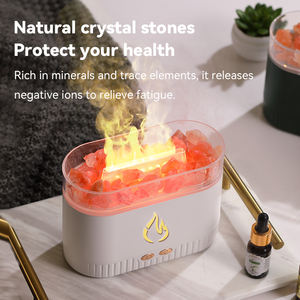 مصباح محمول جديد ، مصباح ناشر بالملح الكريستالي ، لهب نار سطح المكتب مع 7 ألوان - Product Image 2