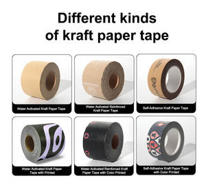 הדפסה מותאמת אישית נייר אריזה נייר סרט חום משלוח boxe קלטת קראפט מים מופעלים קלטת אריזה ממותג עם לוגו - Product Image 2