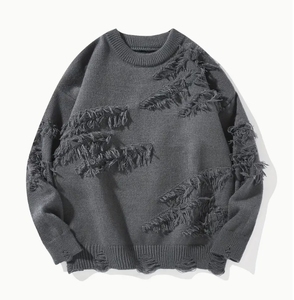 เสื้อสเวตเตอร์แบบสวมหัวสำหรับผู้ชายเสื้อถักแบบสวมหัวแขนยาวระบายอากาศป้องกันการหดตัวสำหรับฤดูใบไม้ร่วงฤดูหนาว - Product Image 3