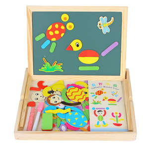 Tablero de dibujo de doble cara de alta calidad, imán, juguetes de madera para bebés, rompecabezas 3D, otros juguetes educativos para niños - Product Image 3