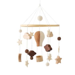 Mobile musical suspendu en bois doux pour berceau, forme <span class=keywords><strong>montgolfière</strong></span>, style nordique, pour bébés <span class=keywords><strong>de</strong></span> 0 à 24 mois - Product Image 4