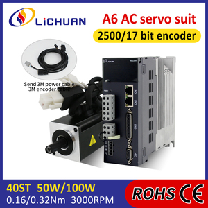 Lichuan A6 220V 0.8/1.1A 50/100W Kit pengontrol Servo omotor 3000rpm 0.16/0.32N.<span class=keywords><strong>m</strong></span> AC Kit driver Motor Servo untuk peralatan medis - Product Image 2