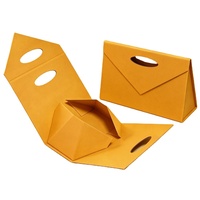 Boîte pliante triangulaire personnalisée transfrontalière, monobloc, couleur unie, design créatif, emballage festif, cadeau, pelliculage mat
