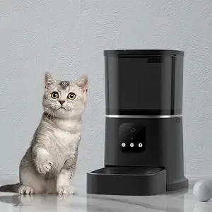Pemberi Makan Kucing Otomatis dengan Kamera 1080P HD WiFi Pintar Pemberi Makan Hewan Peliharaan dengan Kontrol Aplikasi untuk 6L Makanan Kering Hewan Peliharaan