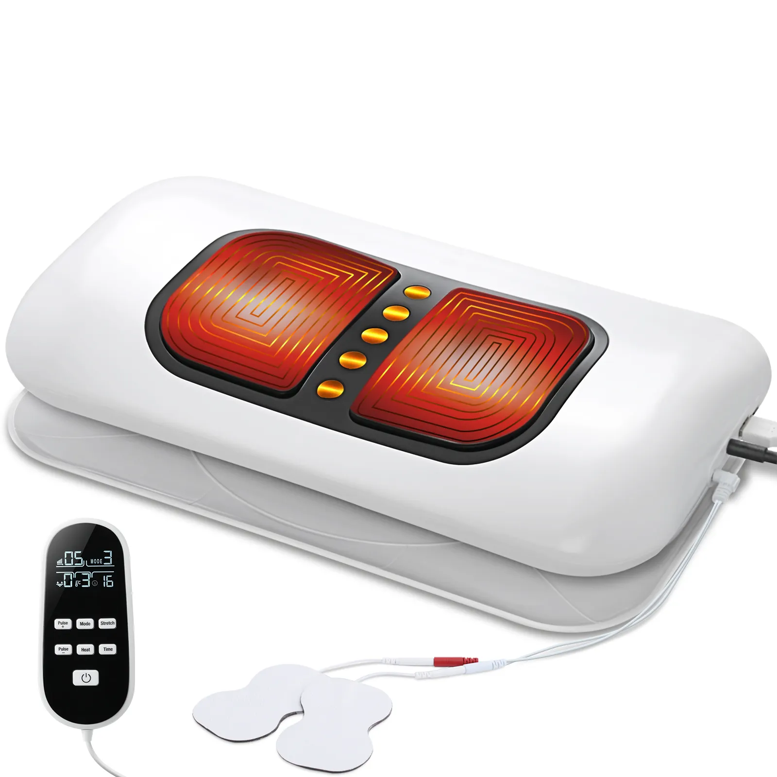 Dispositivo elettrico di trazione lombare supporto lombare per la trazione posteriore massaggiatore EMS Pulse a caldo per ridurre il dolore lombare