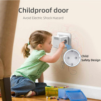 Enchufe de Pared Inteligente Vastfafa con 4 Tomas de Corriente, 3 Puertos USB-A, 1 Puerto USB-C, Enchufe Europeo, Certificación CE y RoHS, Nuevo Diseño