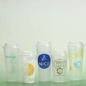 Vasos de Plástico Desechables de PP para Té de Burbujas, Vasos Personalizados para Boba de 16 oz con Tapas, Vasos de Plástico PP de 90 mm para Fiestas - Product Image 4