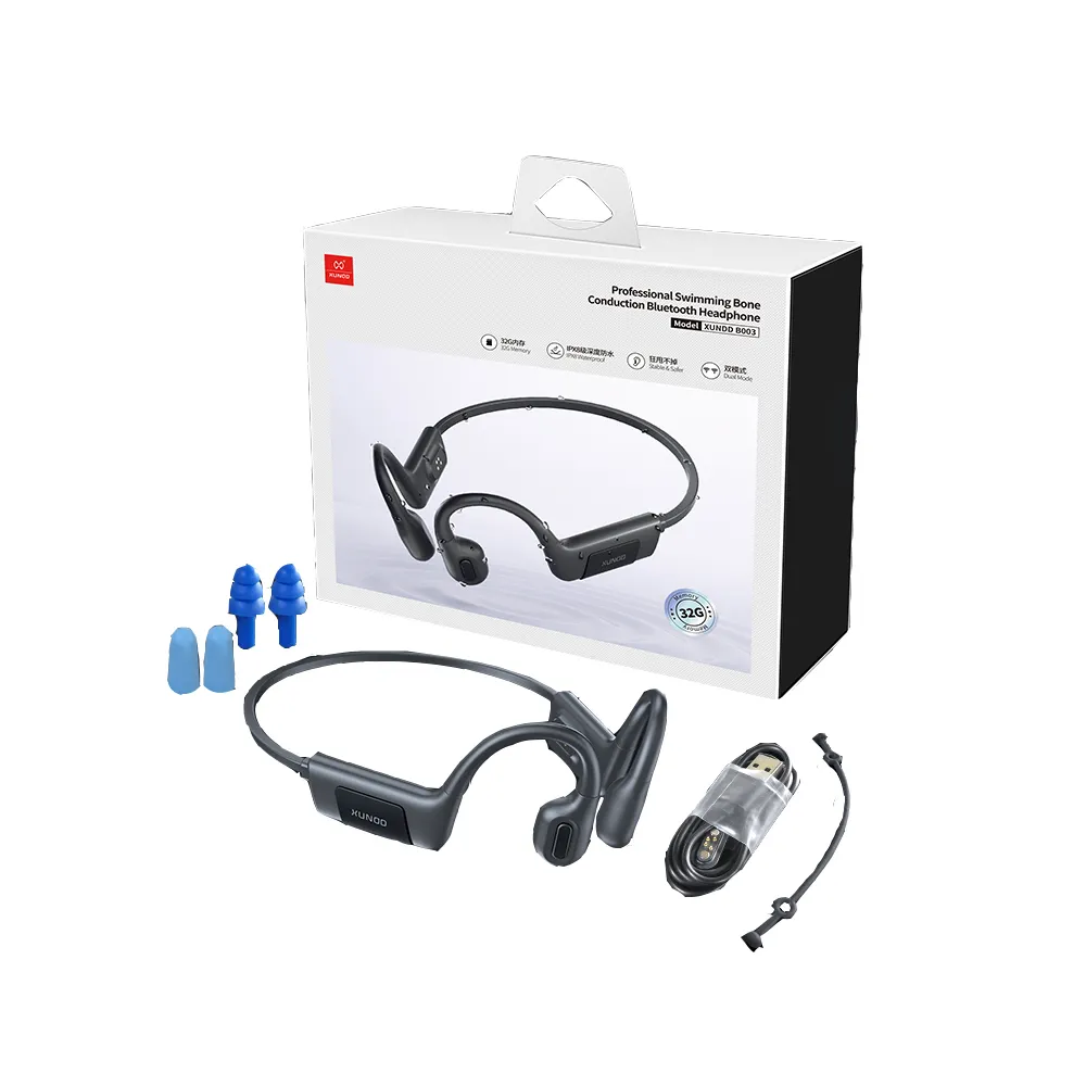 XUNDD professionelle Schwimmkrankheitsübertragung Blauzähne Kopfhörer 32G Speicher IPX8 wasserdichte schweißfeste Ohrhörer