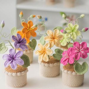 Macetas Tejidas a Mano Personalizables y Listas para Enviar, Macetas de Flores de Ganchillo Hechas a Mano, Tulipanes, Girasoles, Rosas para Regalo - Product Image 2