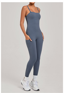 Body Deportivo para Mujer RUIQUWIN OEM, Color Sólido Informal, para Yoga, Ejercicio, Gimnasio, Fitness, Tirantes Finos, Transpirable, de Secado Rápido, Elástico en Cuatro Direcciones - Product Image 2