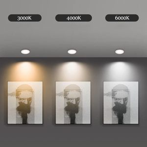 Moderna Lámpara LED de Techo Redonda de Superficie para Uso en Interiores, Hogar y Oficina, 5W/10W/15W/25W, Regulable, IP65, CRI80 - Product Image 6