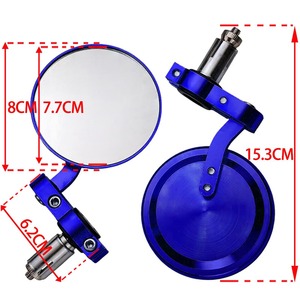 Accessoires de modification de moto, rétroviseur pliable rétro, rétroviseur de guidon multicolores - Product Image 3