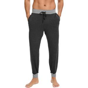 Pantalon de pyjama pour homme en bambou, jogging doux avec poches, cordon de serrage, grande taille, vêtements de nuit en Tencel Modal Coton - Product Image 3