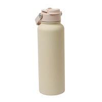 Nouvelle bouteille d'eau à double usage 2 boissons dans une bouteille d'eau en acier inoxydable avec manchon en silicone